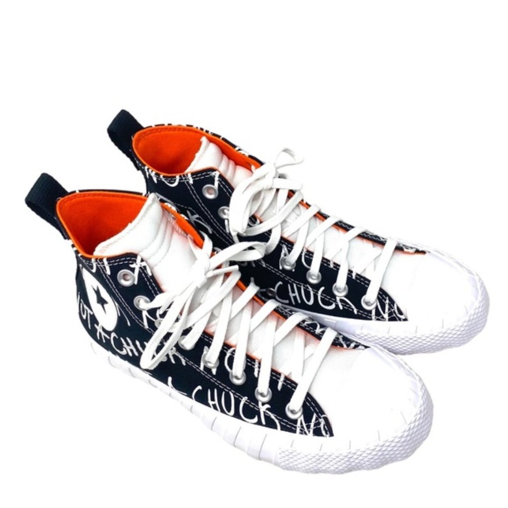 Converse UNT1TL3D High Shoes Kids Women's Black White Canvas Sneakers 266514C - Picture 5 of 11